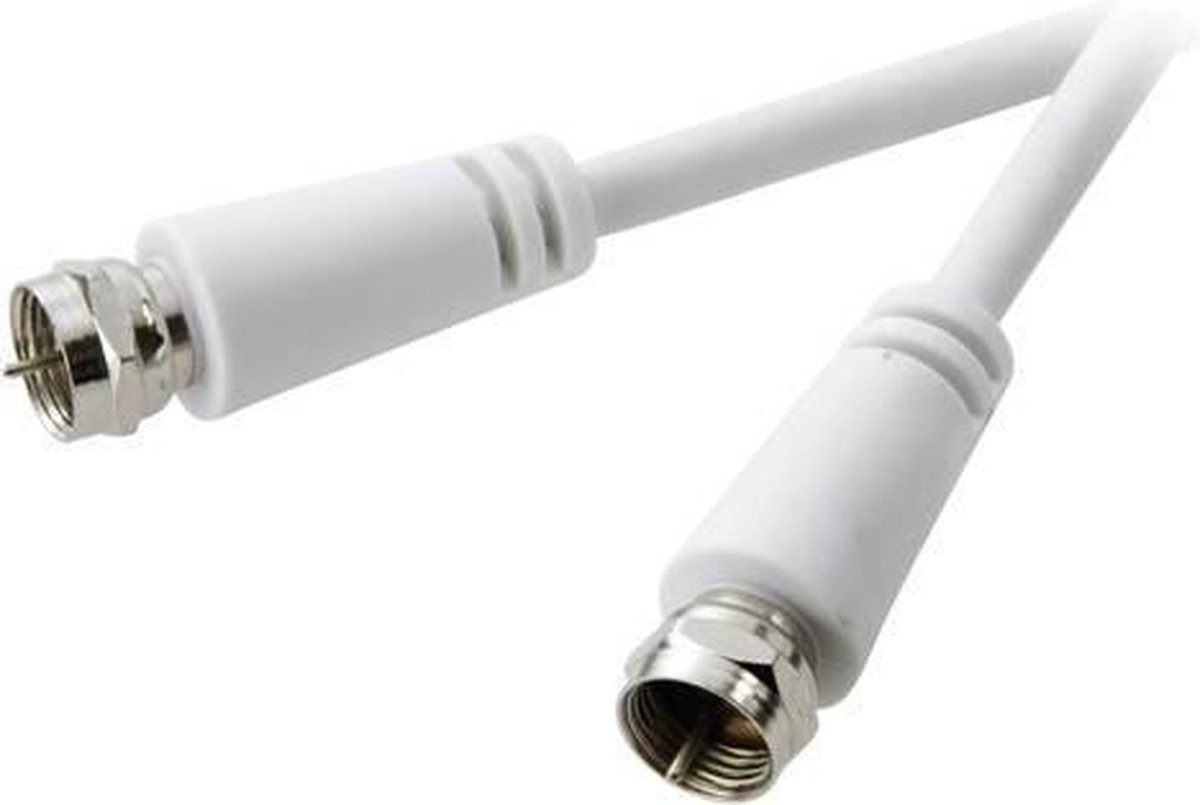 SpeaKa Professional SAT Tilslutningskabel [1x F-stik - 1x F-stik] 10.00 m 75 dB Hvid