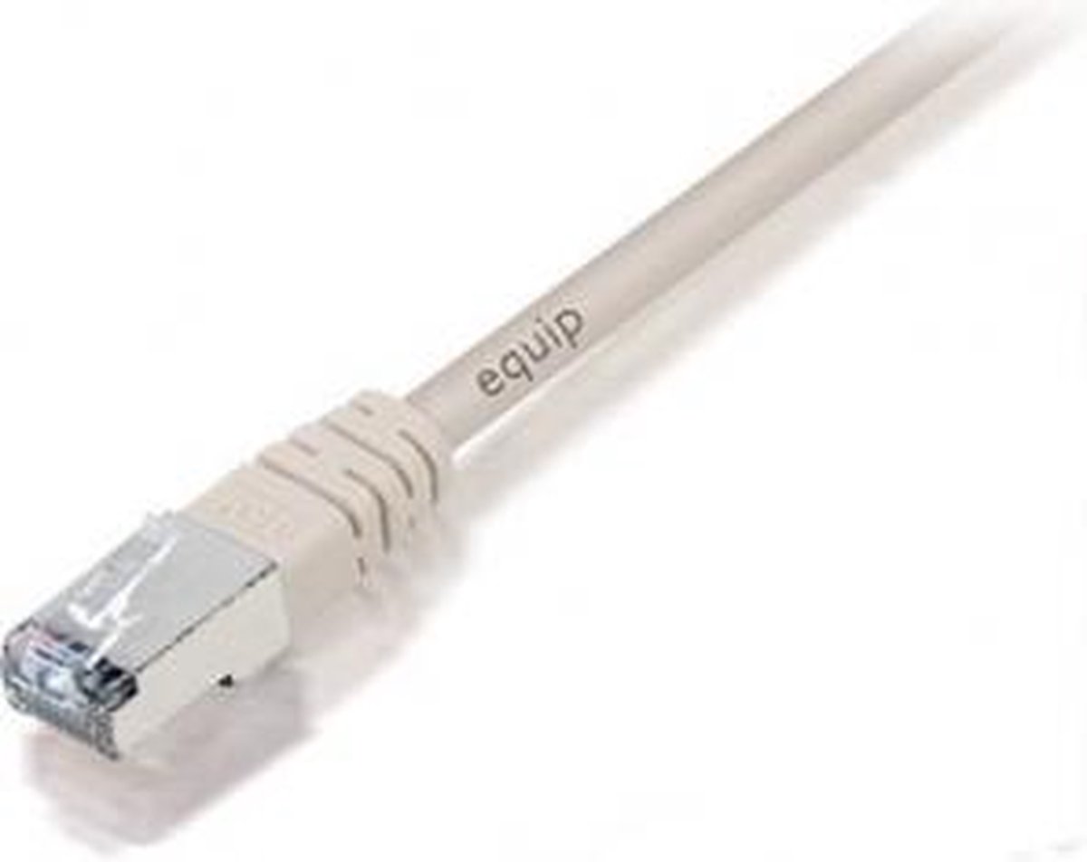 Equip 605504 RJ45 Netværkskabel, patchkabel CAT 6 S/FTP 5.00 m Grå forgyldte stik 1 stk