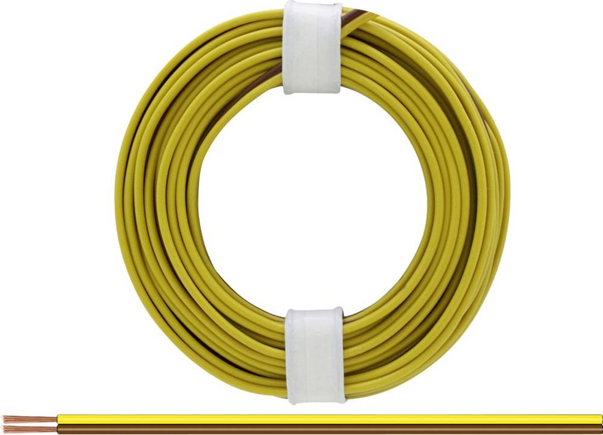 Donau Elektronik 218-38 Tråd 2 x 0.14 mm² Brun-gul 5 m
