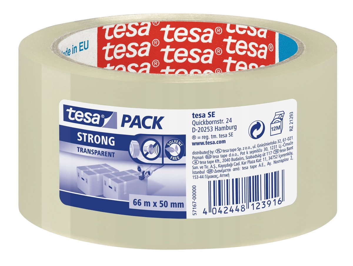 tesa 57167-00000-07 Tape tesapack® Transparent (L x B) 66 m x 50 mm 1 stk
