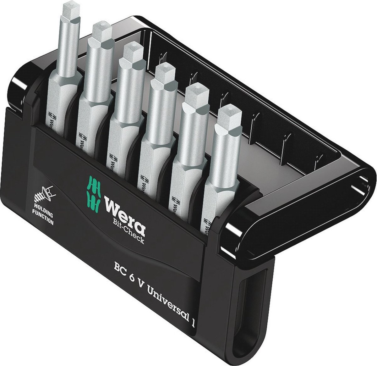 Wera Bit-Check 6 V Universal 1 05056478001 Bitsæt 6 dele Indvendig firkant Torsionszone