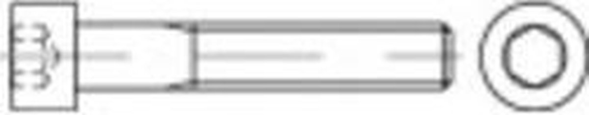 TOOLCRAFT 1061817 Cylinderskruer M3 6 mm Indvendig sekskant DIN 912 Rustfrit stål A2 100 stk