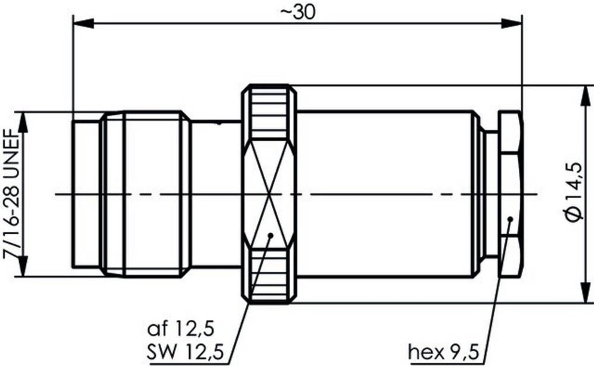 Telegärtner 100023760 100023760 TNC-stikforbindelse Tilslutning, lige 50 Ω 1 stk