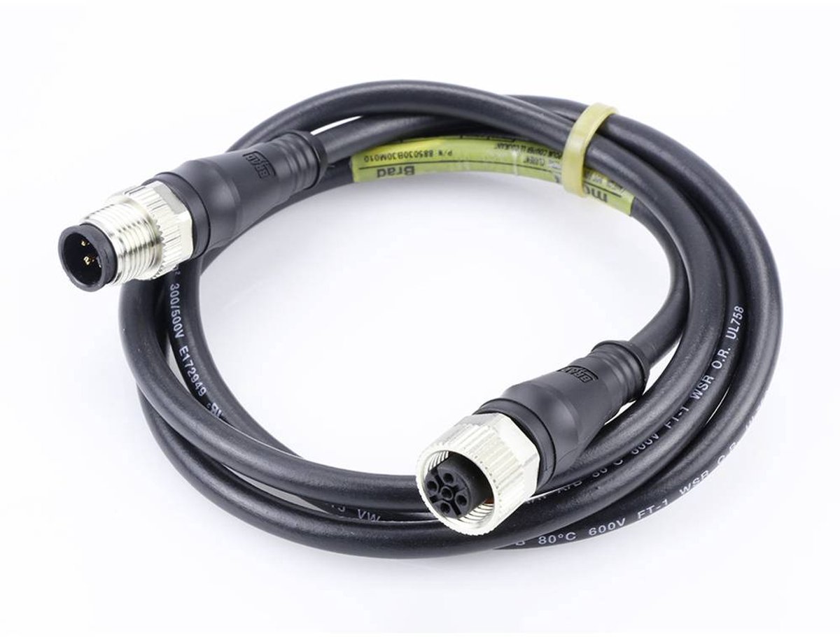 Molex 1200668995 Sensor-, aktuator-stik, M12 Bøsning , Stik 5.00 m Pol-tal (RJ): 5 1 stk Piece