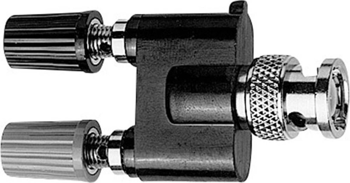 Telegärtner 100023664 Måleadapter BNC-stik - Bøsning 4 mm, Bøsning 4 mm Sort, Rød
