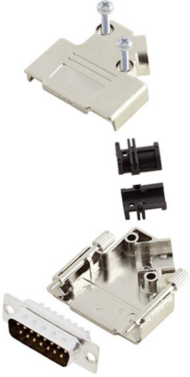 Amphenol L17D45PK-M-25+L717SDB25P D-SUB stiftliste-sæt 45 ° Poltal: 25 Loddekop 1 stk