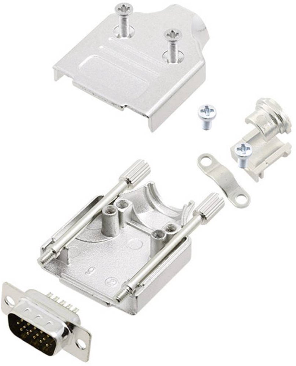 Amphenol L17MHDM09+L717HDE15P D-SUB stiftliste-sæt 180 ° Poltal: 15 Loddekop 1 stk