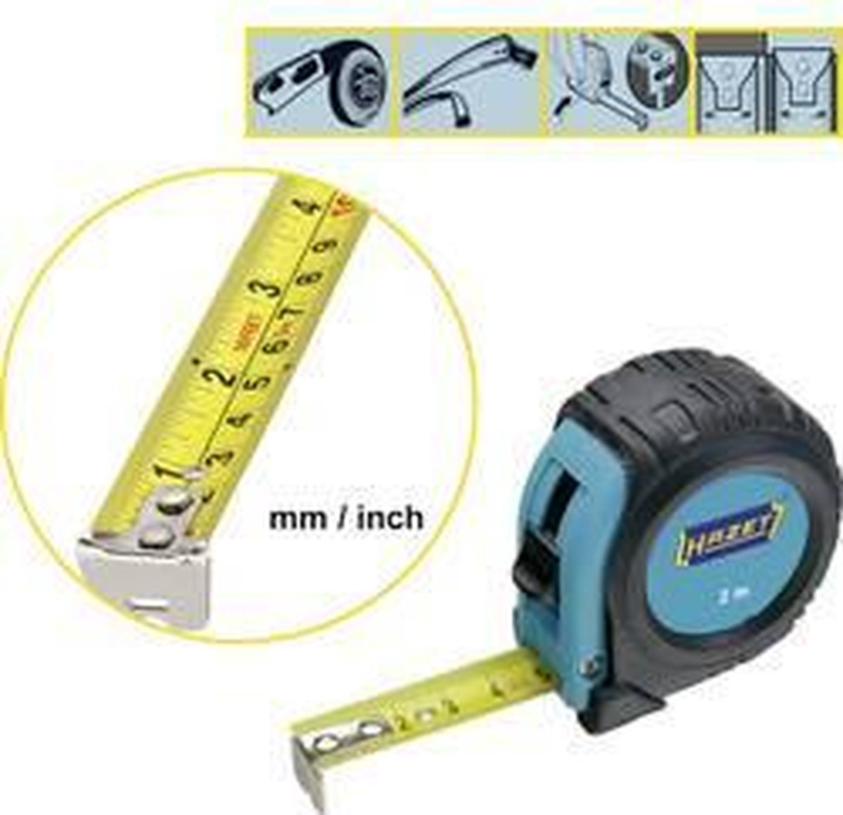 Hazet 2154N-3 2154N-3 Målebånd 3 m Stål