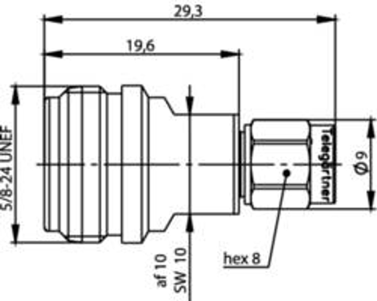 Telegärtner 100024218 100024218 Koax-adapter N-tilslutning - SMA-stik 1 stk Piece