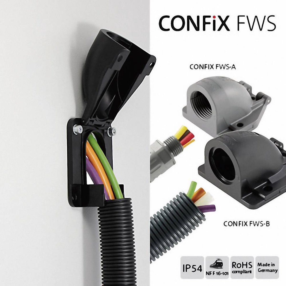Icotek 31425.900 Kabelgennemføring Vinklet Sort 1 stk