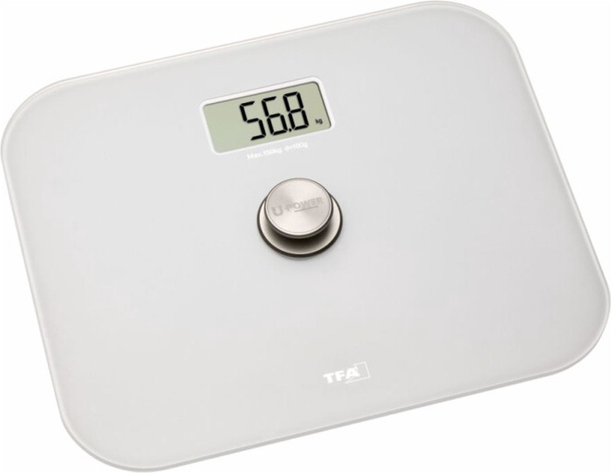 TFA Dostmann ECO STEP Personvægte 50.1014.02 digital Vejeområde=150 kg Hvid Verificerbar