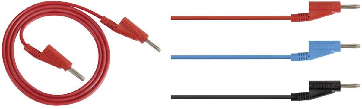 Rohde & Schwarz HZ10R Prøveledning sæt Lamelstik 4 mm Lamelstik 4 mm 1.00 m Rød 1 stk