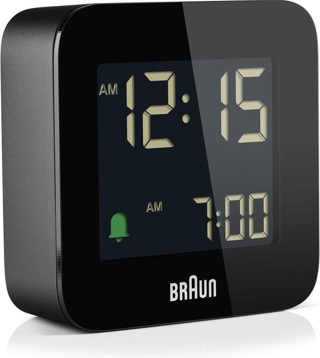 Braun BC08B-DCF Radio Vækkeur Sort negativt display