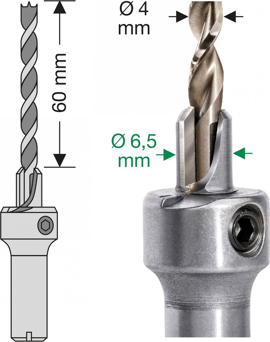 SPAX 5000009186049 Borsænker 4 mm 1 stk