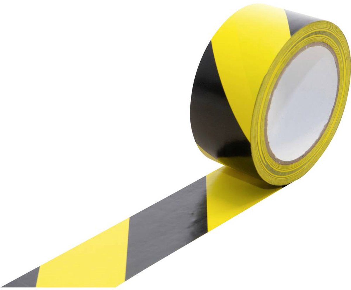 CellPack 364829 Gulvmarkeringer Sort/gul 1 stk (Ø x H) 112 mm x 50 mm
