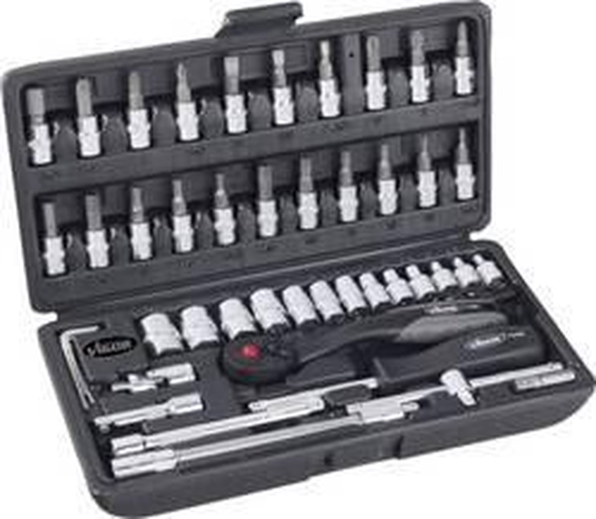 Vigor Topnøglesæt Metrisk 1/4 (6,3 mm) 46 dele V2414