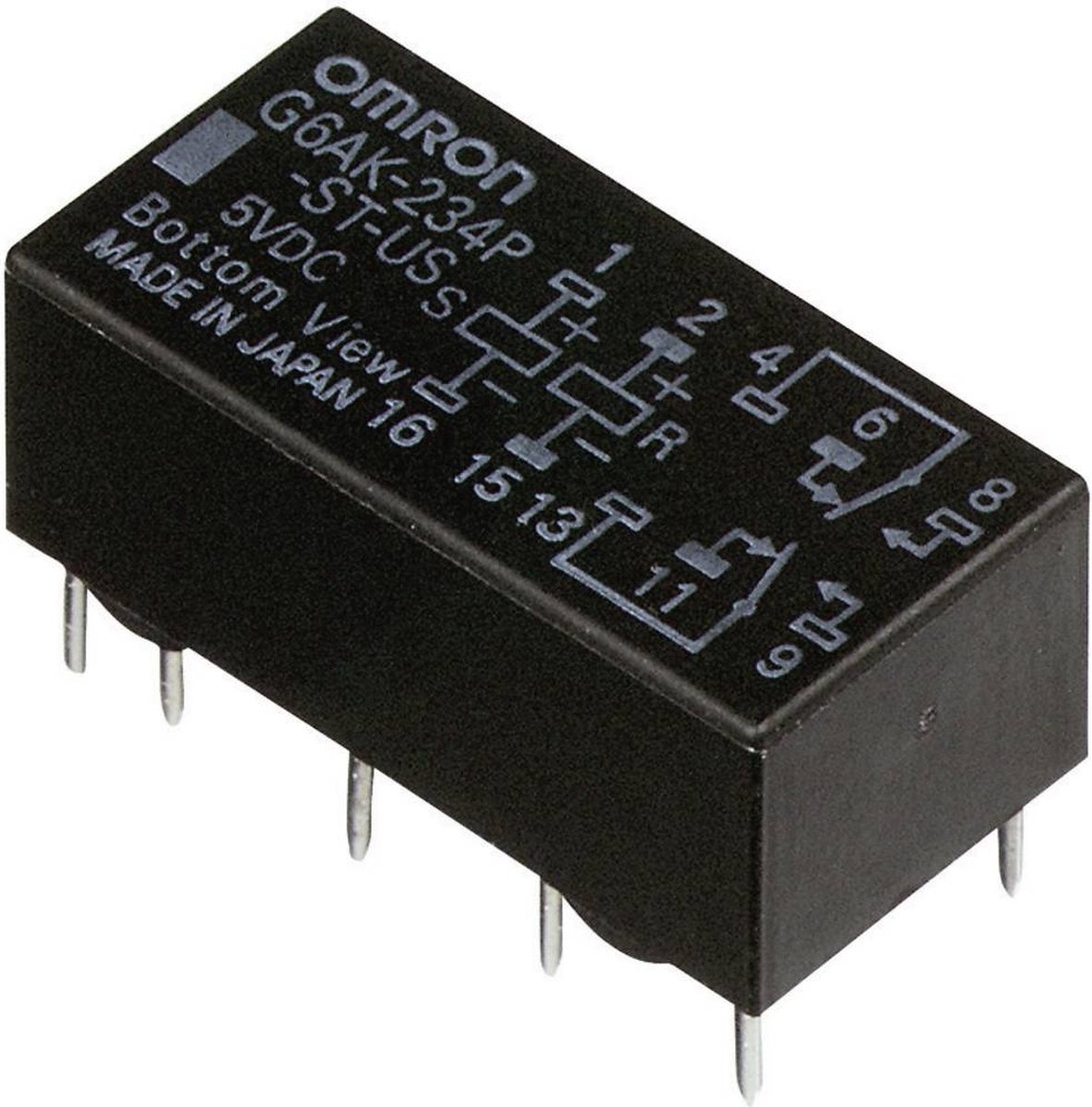 Aratas G6AK-274P-ST-US 24 VDC Printrelæ 24 V/DC 2 A 2 x omskifter 1 stk