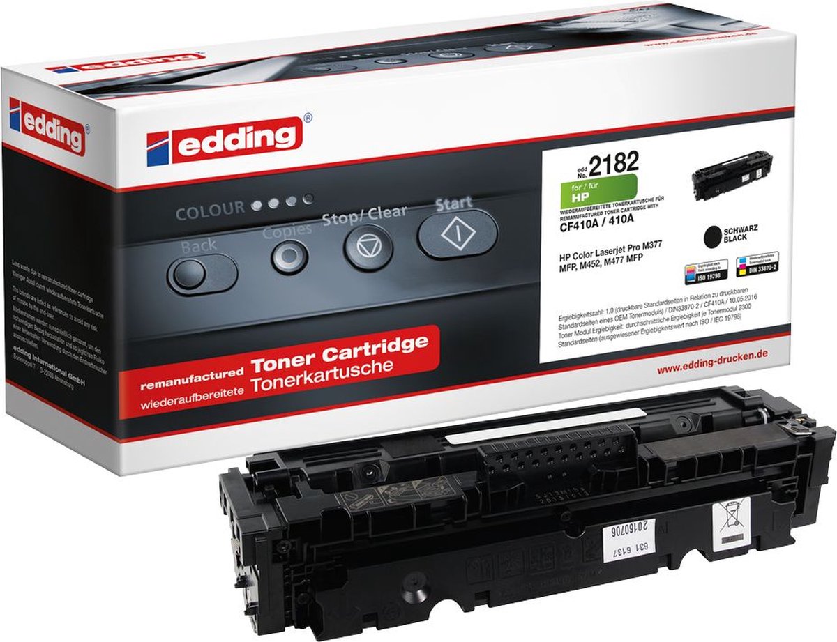 Edding Tonere erstatter HP 410A (CF410A) Kompatibel Sort EDD-2182 18-2182
