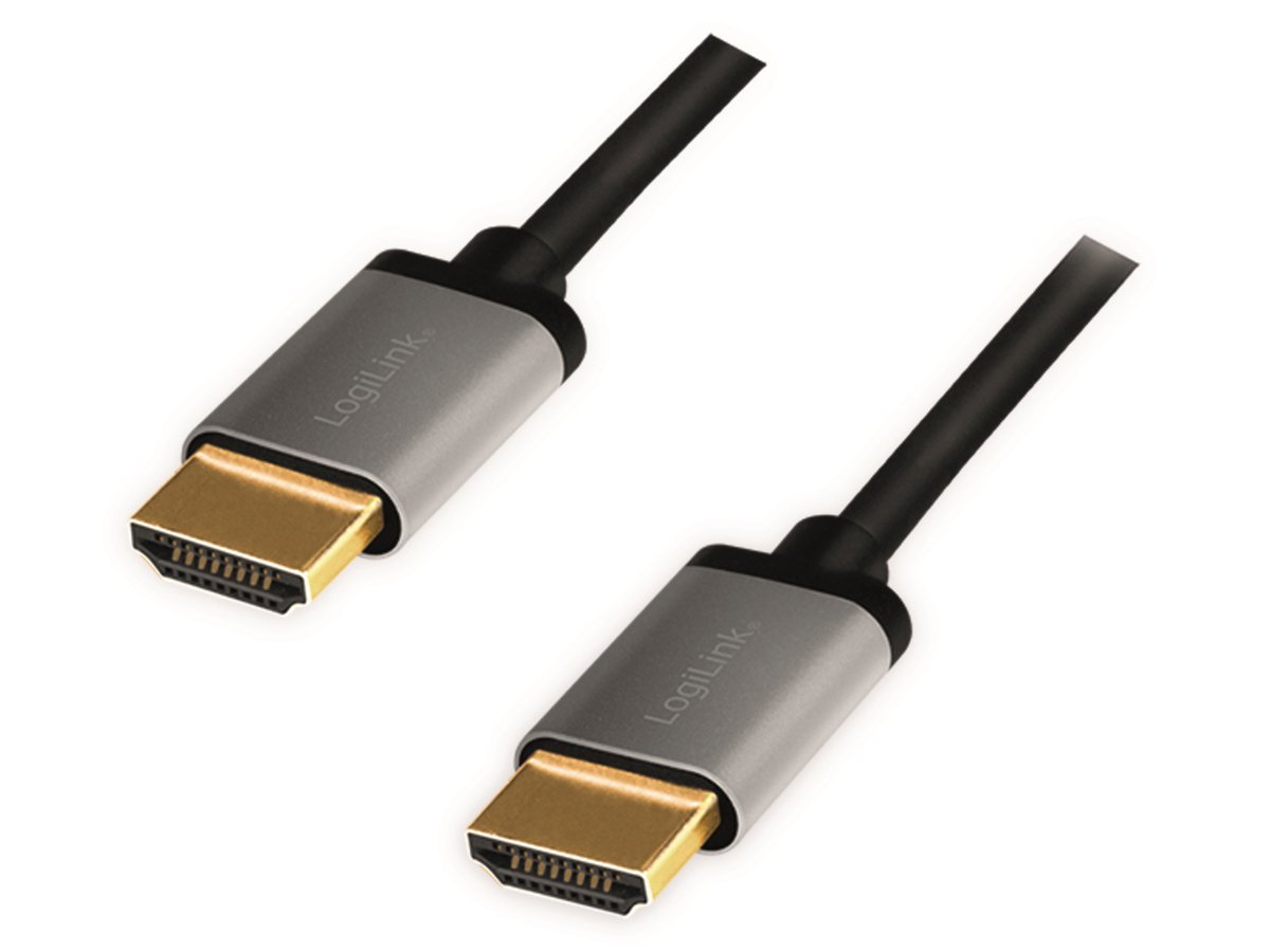 LogiLink HDMI AV Tilslutningskabel [1x HDMI-stik - 1x HDMI-stik] 5 m Sort-grå