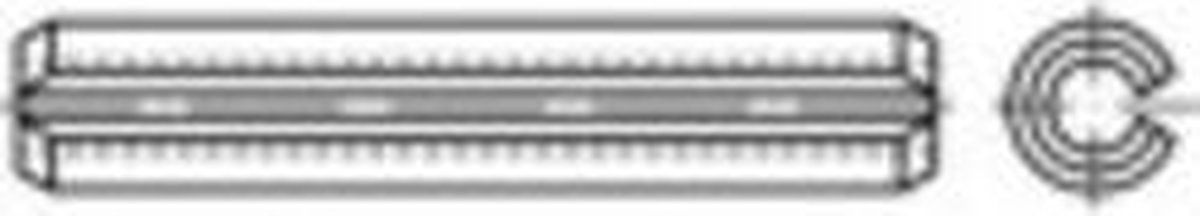 TOOLCRAFT 1068869 Rørstifter (Ø x L) 1.5 mm x 10 mm Rustfrit stål 100 stk