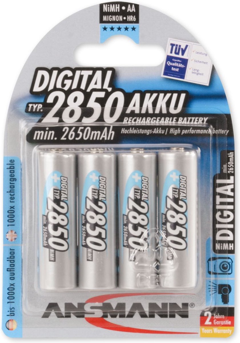 Ansmann Digital HR06 Genopladeligt AA-batteri NiMH 2650 mAh 1.2 V 4 stk