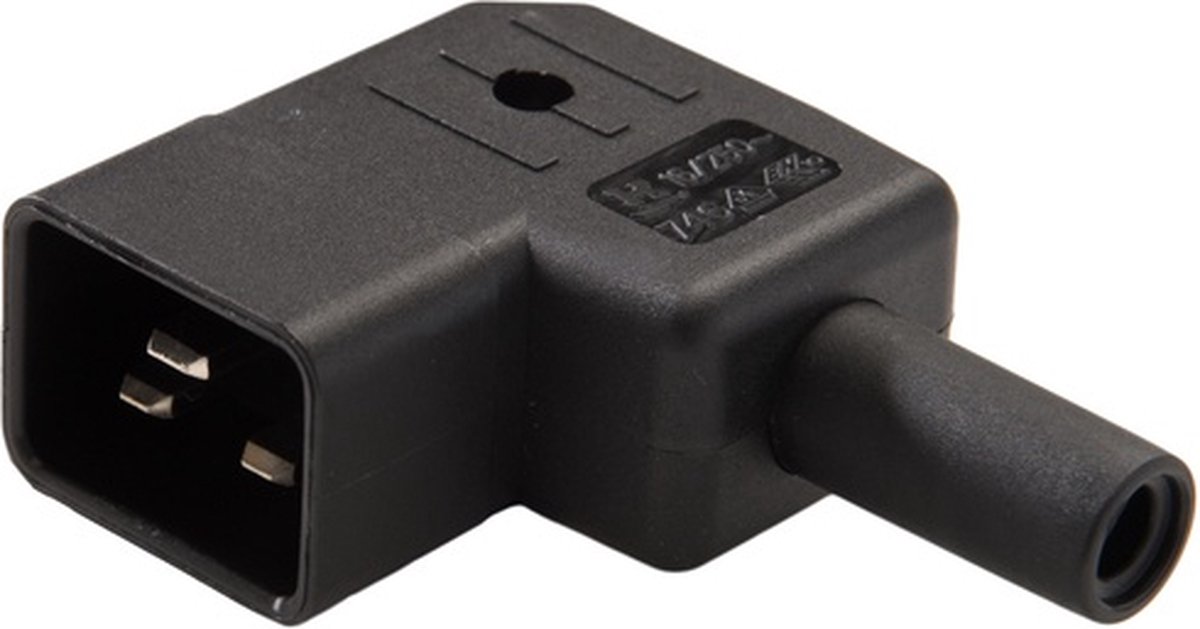 Martin Kaiser 746/sw/C IEC-stik 746 Stik, vinklet Samlet poltal: 2 + PE 16 A Sort 1 stk
