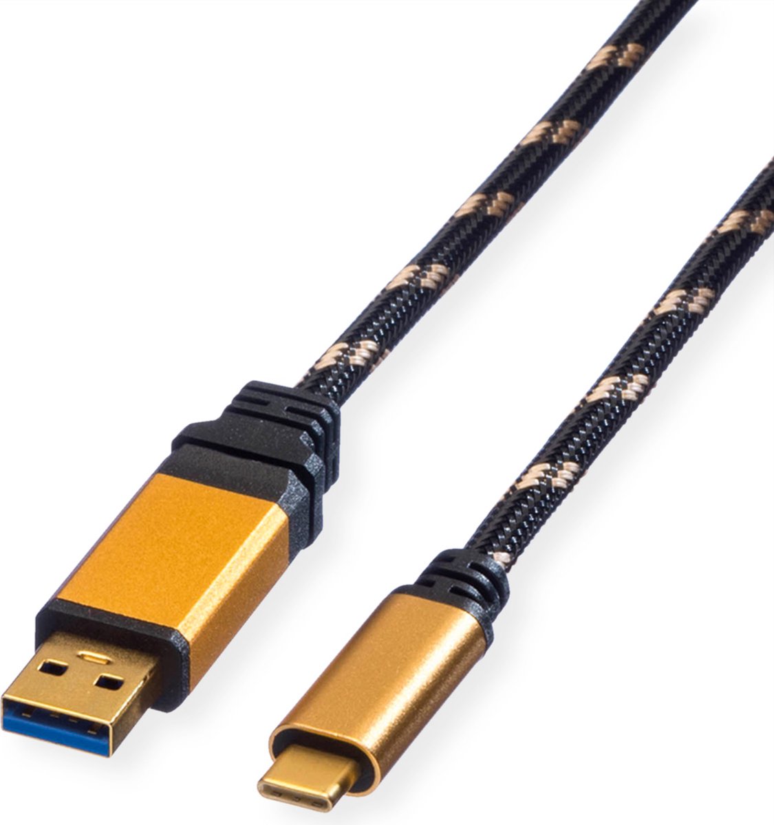Roline USB-kabel USB 3.2 Gen1 USB-A-hanstik, USB-C® stik 1.00 m Flerfarvet Afskærmet 11.02.9013