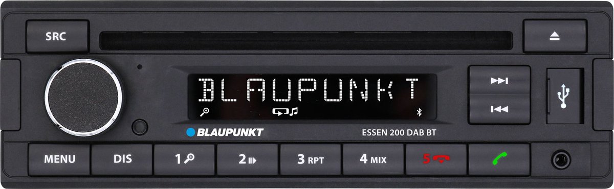 Blaupunkt Essen 200 DAB BT Bilradio Håndfrit Bluetooth®-system, DAB+ tuner
