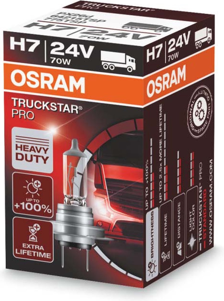Osram Automotive 64215TSP halogen lyskilde Truckstar H7 70 W 24 V