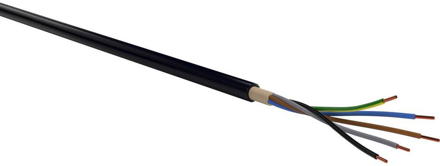 VER NYY-J 5x 6 RE Eca Ri.50 Energiledning NYY-J 5 x 6 mm² Sort 50 m