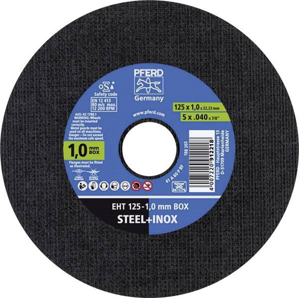 PFERD TOOLS EHT 125-1,0 START STEELOX 69120939 Skæreskiver-sæt 125 mm 22.23 mm 25 stk