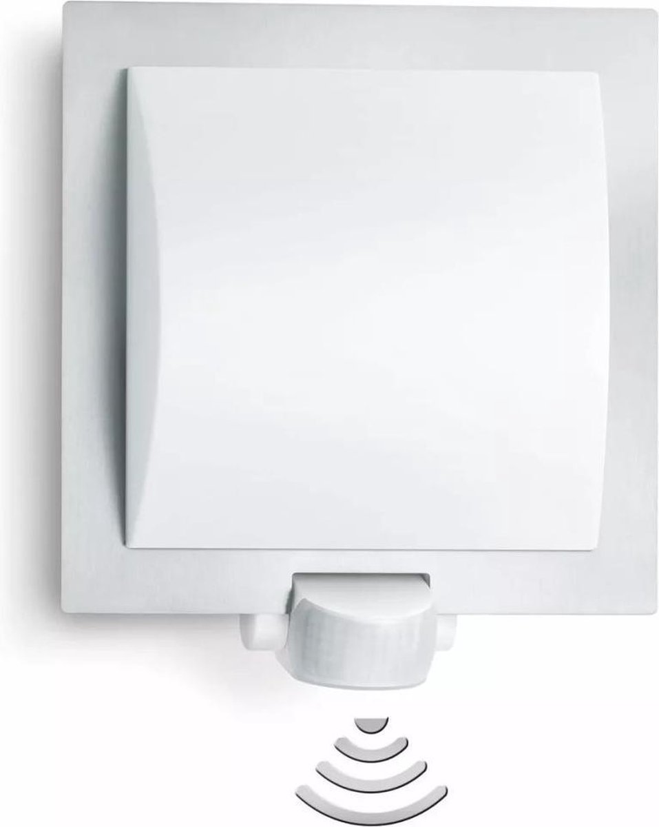 Steinel L20 S 566814 Udendørs vægbelysning med bevægelsessensor Energisparepære, LED (RGB) E27 60 W Sølv