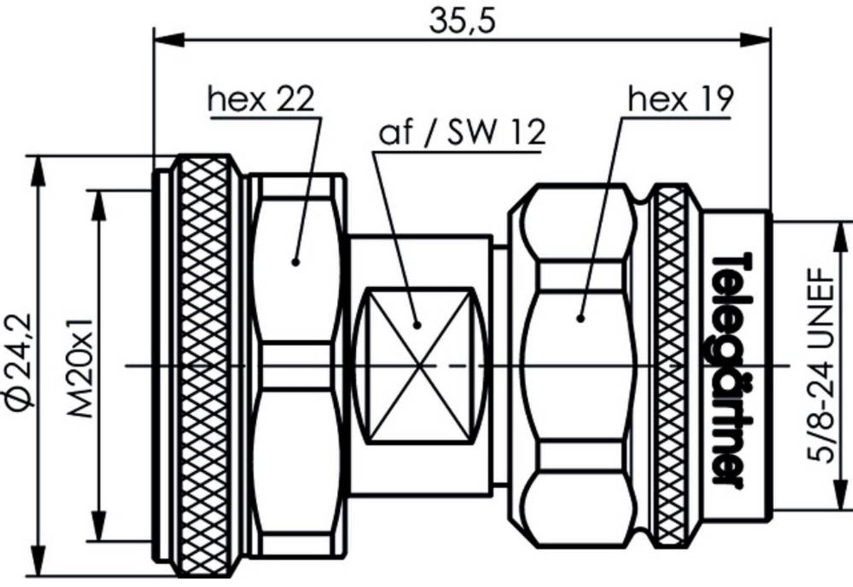 Telegärtner 100024211 100024211 N-adapter N-stik - 4.3-10 stik 1 stk Piece