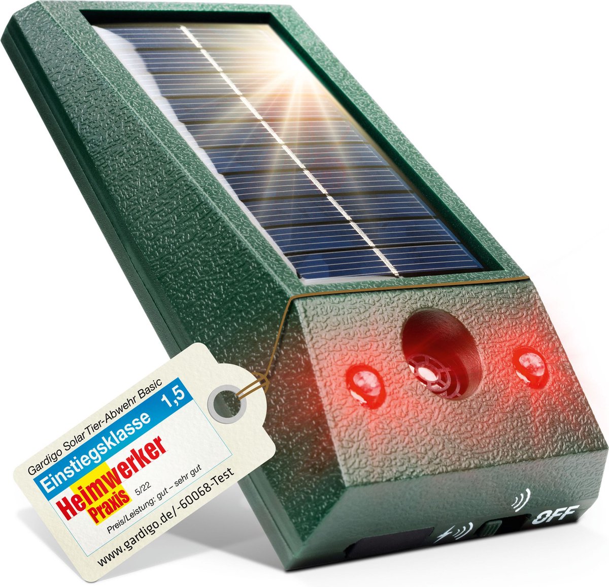 Gardigo Solar-Tierabwehr Basic Dyreafskrækker Funktionstype Multifrekvens, LED-Licht 1 stk