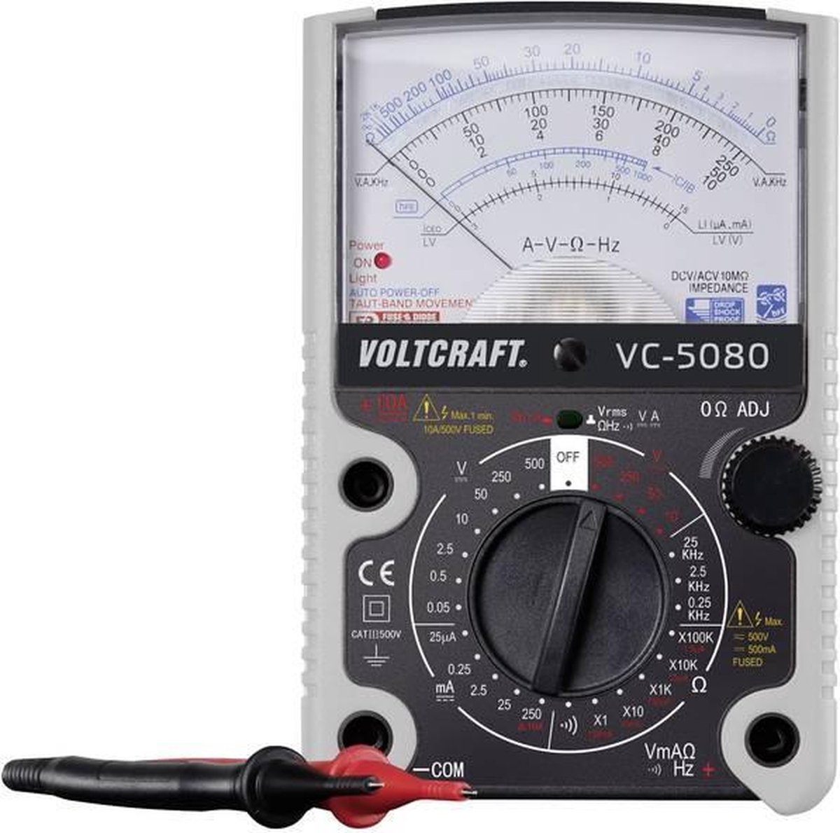 VOLTCRAFT VC-5080 Hånd-multimeter Analog CAT III 500 V