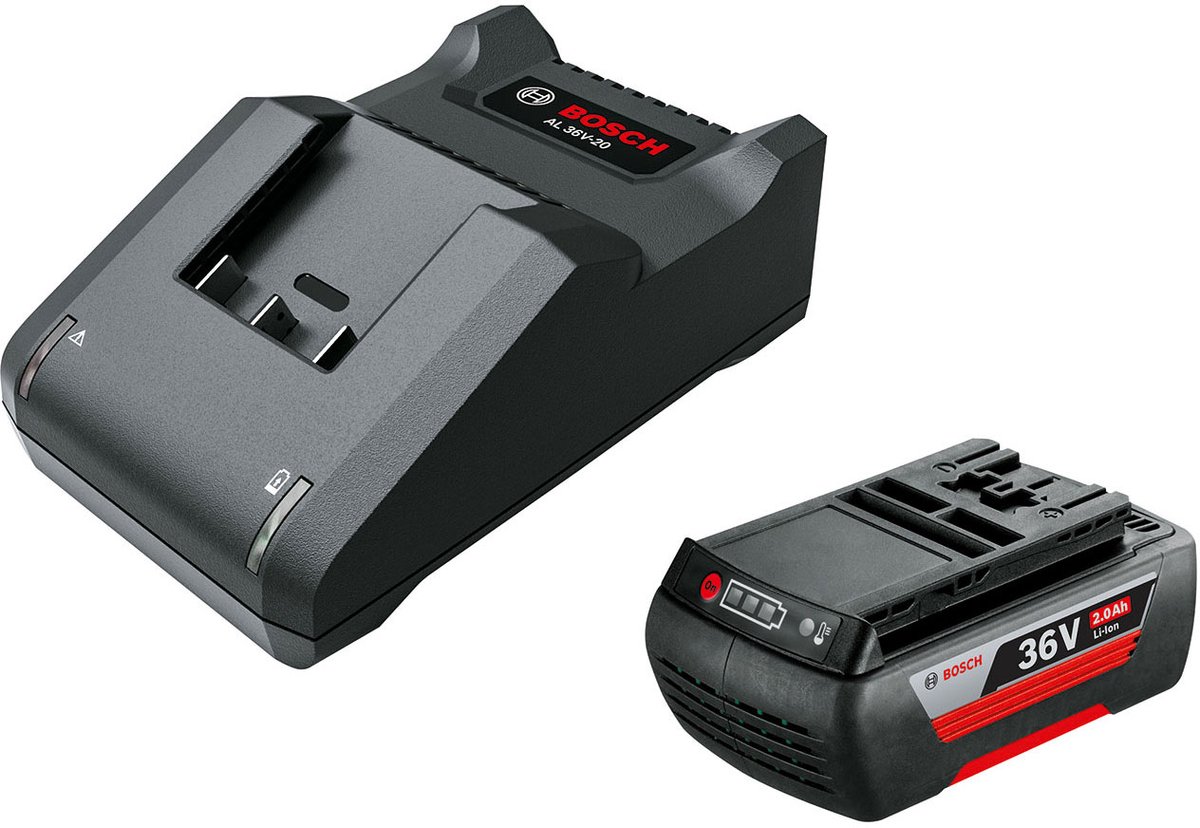 Bosch Home and Garden F016800609 F016800609 Værktøjsbatteri og oplader 36 V 2.0 Ah