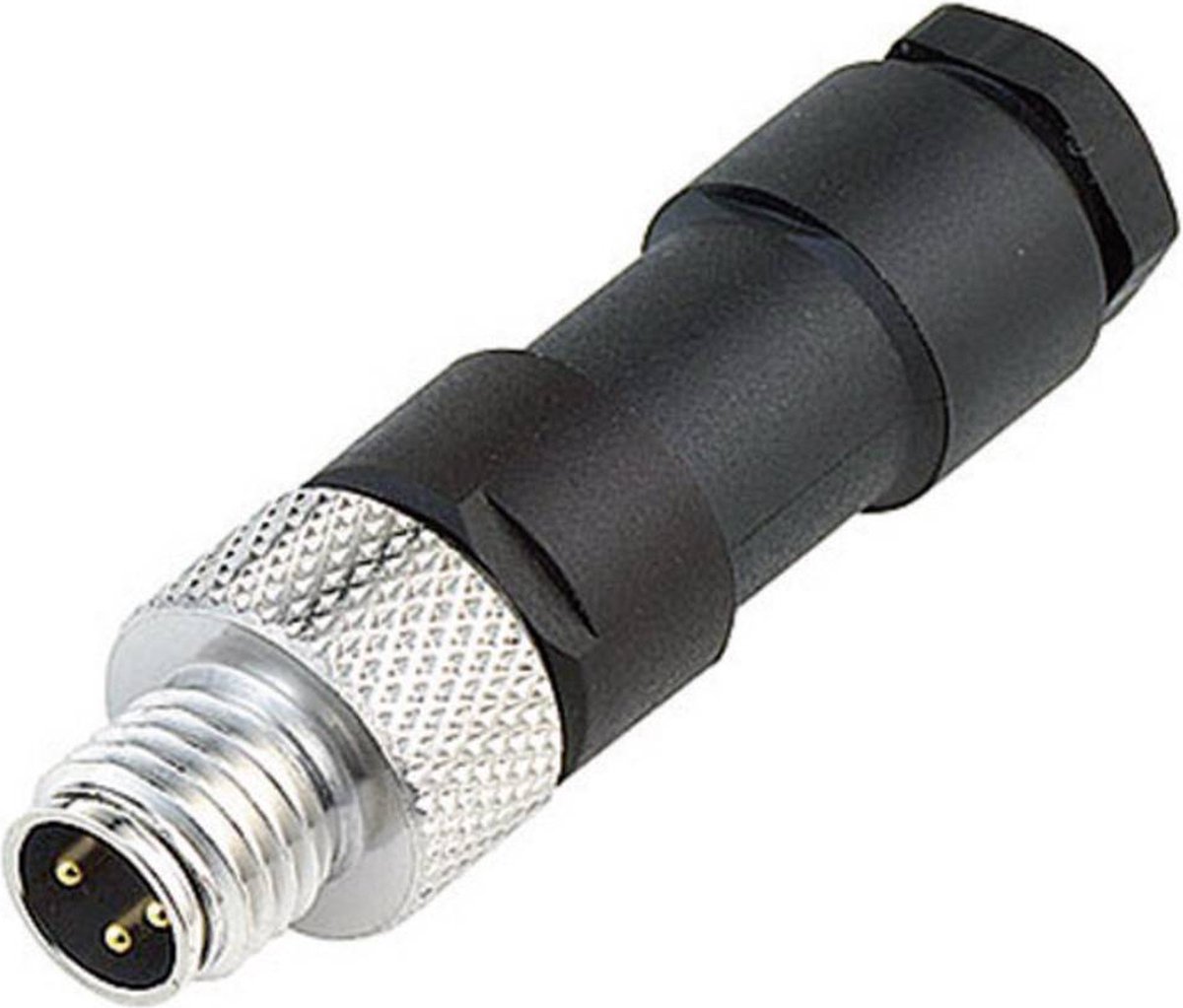 binder 99-3379-00-03 Sensor-, aktuator-stik, M8 Stik, lige Pol-tal (RJ): 3 1 stk Piece