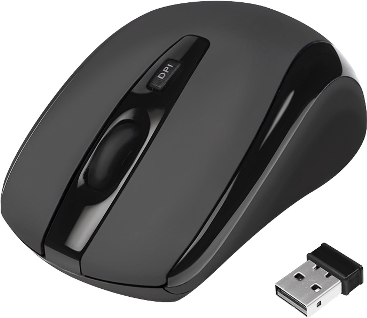LogiLink Mini WLAN-mus Trådløs Optisk Sort 3 Knapper 1600 dpi