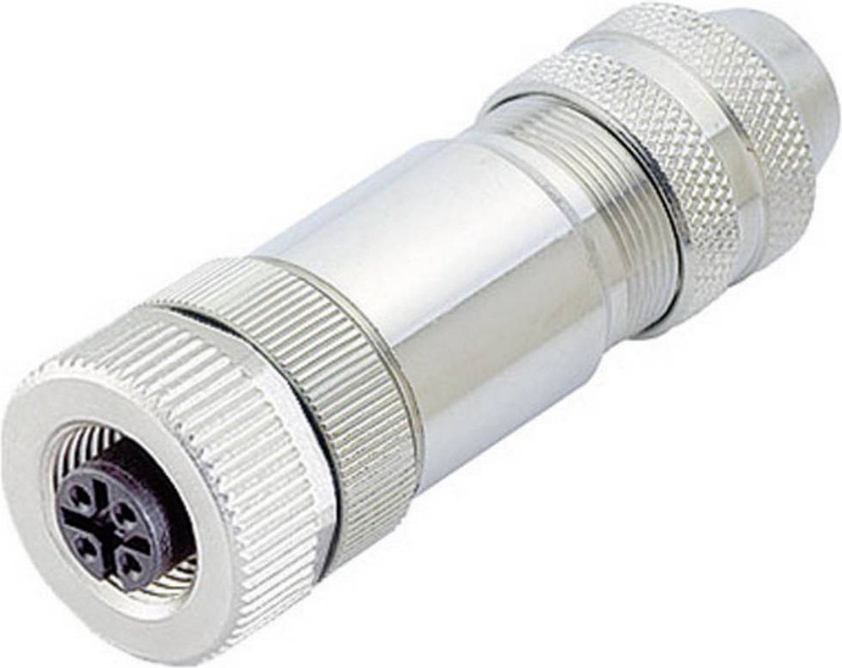 binder 99-1430-812-04 Sensor-, aktuator-stik, M12 Tilslutning, lige Pol-tal (RJ): 4 1 stk