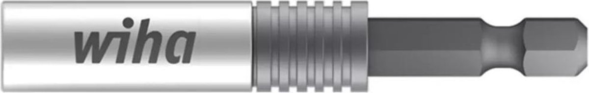 Wiha;Magnet-Bithalter CentroFixSlim Edelstahl 1/4 Länge 66mm E6,3Hurtigskifteholder, magnetisk39134 længde66 mm drev N/A