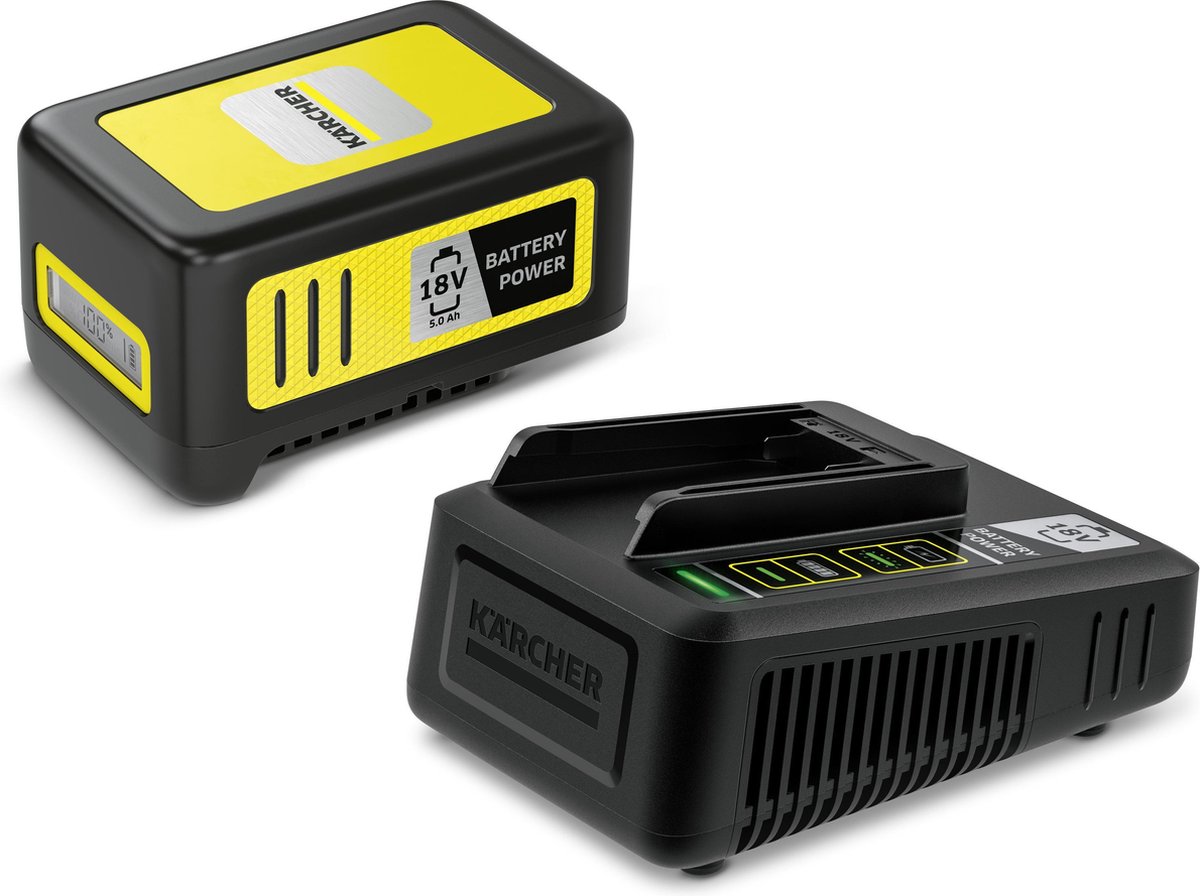 Kärcher Home & Garden 2.445-063.0 Battery Power 18/50 Værktøjsbatteri og oplader 18 V 5 Ah Litium