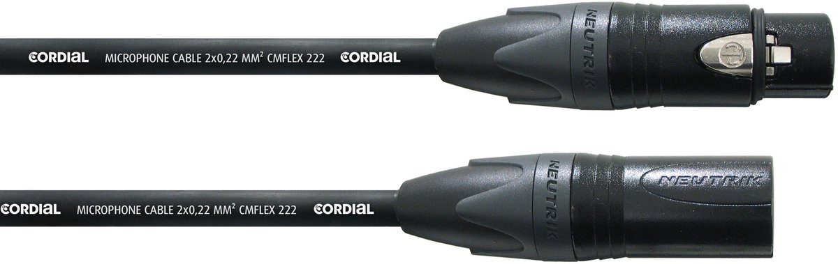 CORDIAL CPM 1 FM MIC/PHONE CABLE 1M BL.