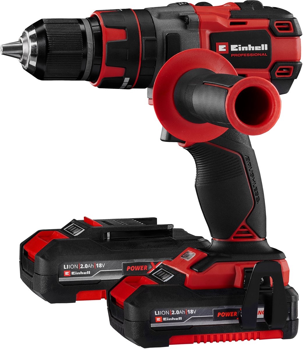 Einhell Professional TP-CD 18 Li-i BL (2x2,0Ah) 2 gear-Batteri slagboremaskine Inkl. oplader, inkl. ekstra batteri