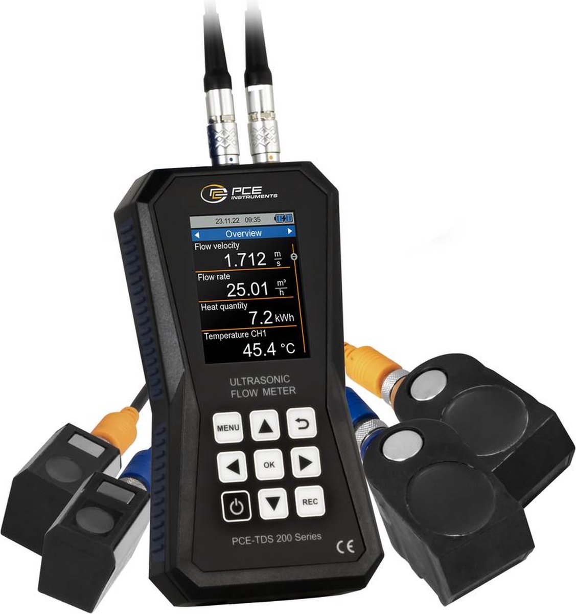 PCE Instruments Ultralydssensor PCE-TDS 200 SM Driftsspænding (område): 5 V måleområde: 0 - 32 m/s 1 stk