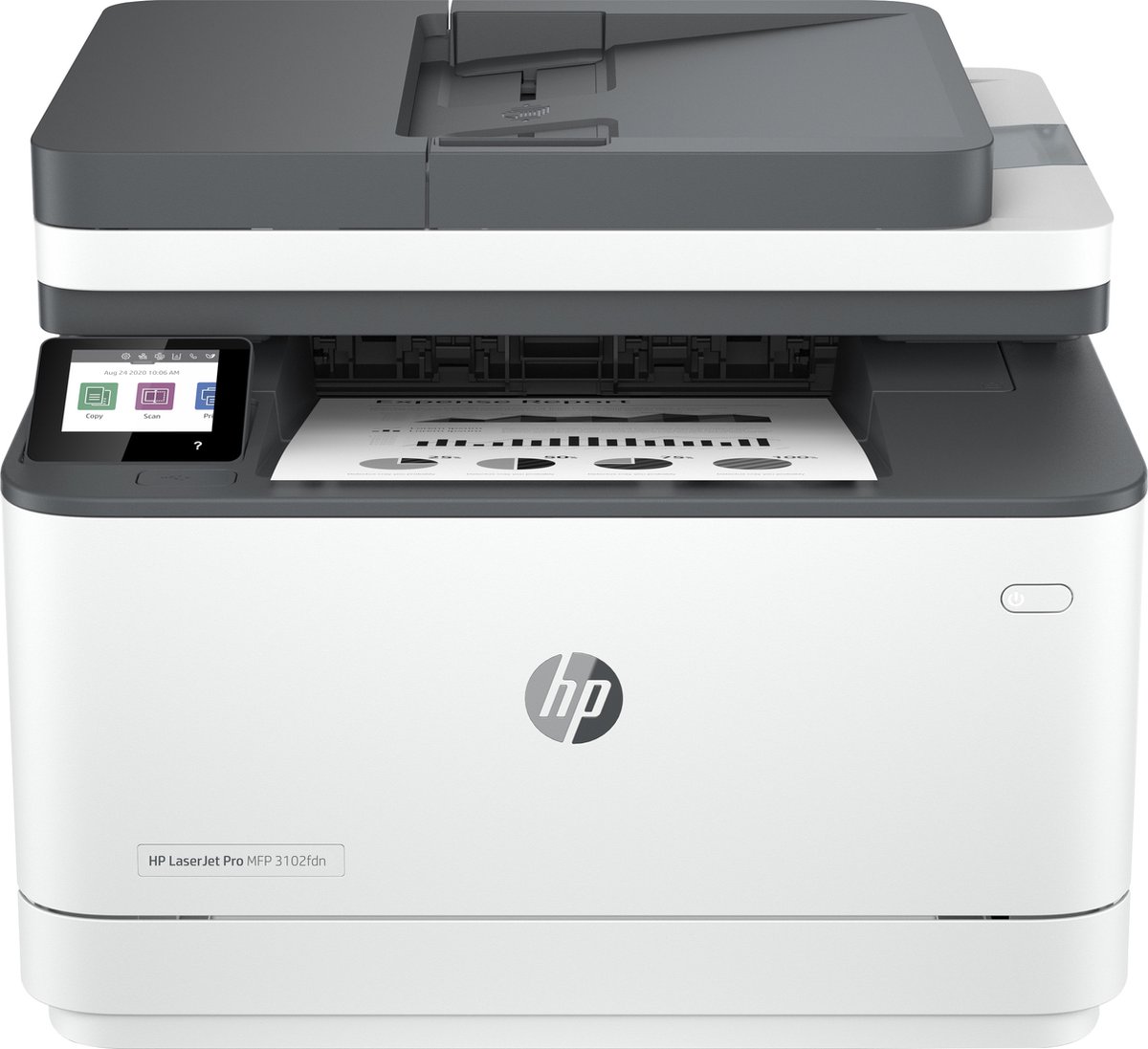 HP LaserJet Pro MFP 3102 fdn Multifunktionsprinter Laser, farve Sort-hvid A4 Printer, scanner, kopimaskine, fax Duplex, LAN, USB, HP Instant Ink, ADF