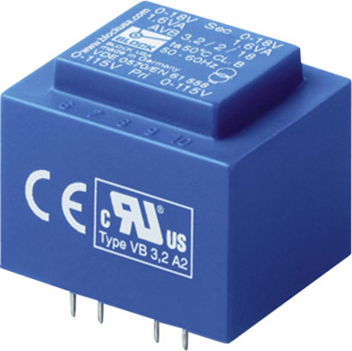 BLOCK AVB 2,3/2/9 Printtransformator 2 x 115 V 2 x 9 V/AC 2.30 VA 127 mA