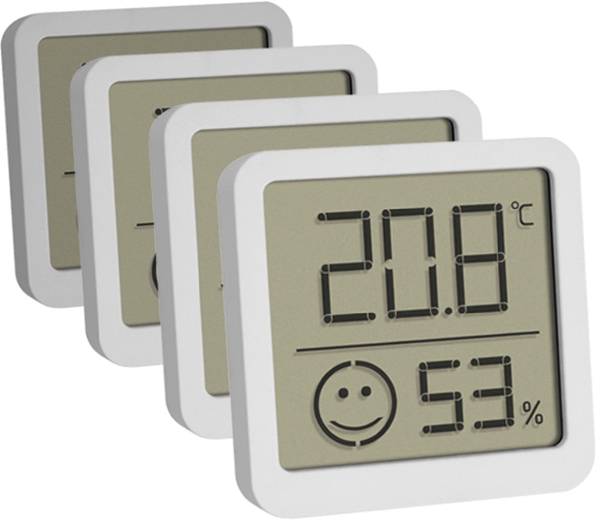 TFA Dostmann 4-pack Termo- /hygrometer Hvid 30.5053.02.04