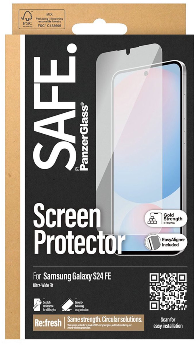 PanzerGlass Displaybeskyttelsesglas Samsung Galaxy S24 FE 1 stk SAFE95976