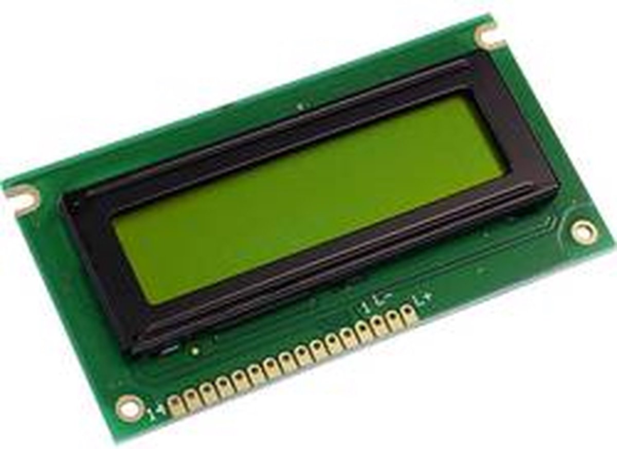Display Elektronik LC-display Gulgrøn 16 x 2 Pixel (B x H x T) 84 x 44 x 6.5 mm