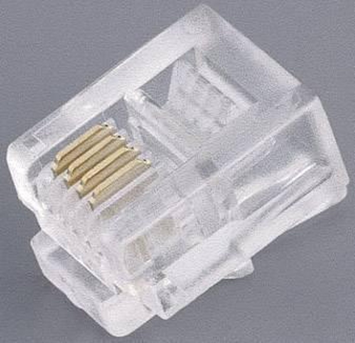 TRU COMPONENTS Modulstik TC-2525002 Stik, lige Poler: 6P6C Pol-tal (RJ) 6P6C Transparent 100 stk